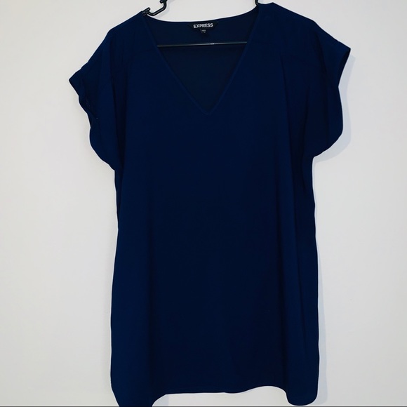 Express Navy Blue Blouse - Picture 2 of 5